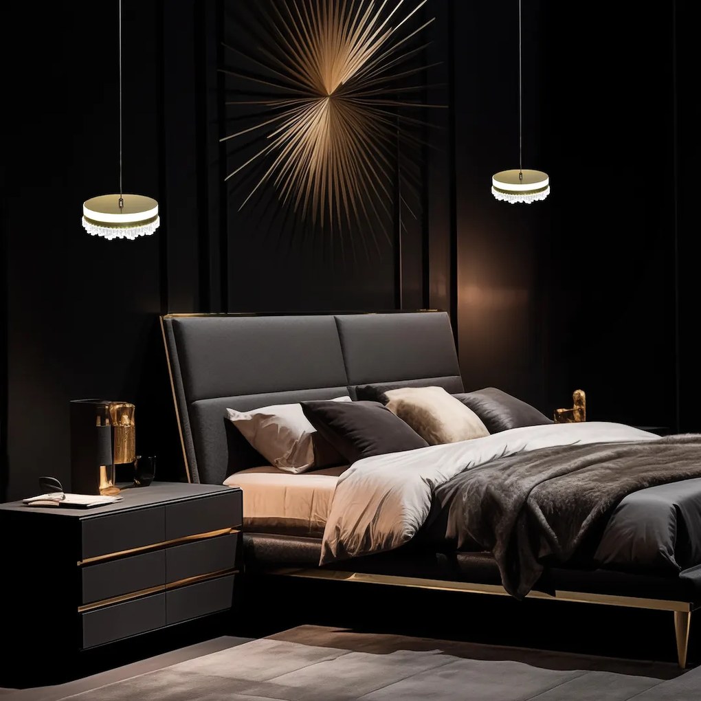 Závesné LED svietidlo Preciosa, 1x LED 25w, 4000k, g