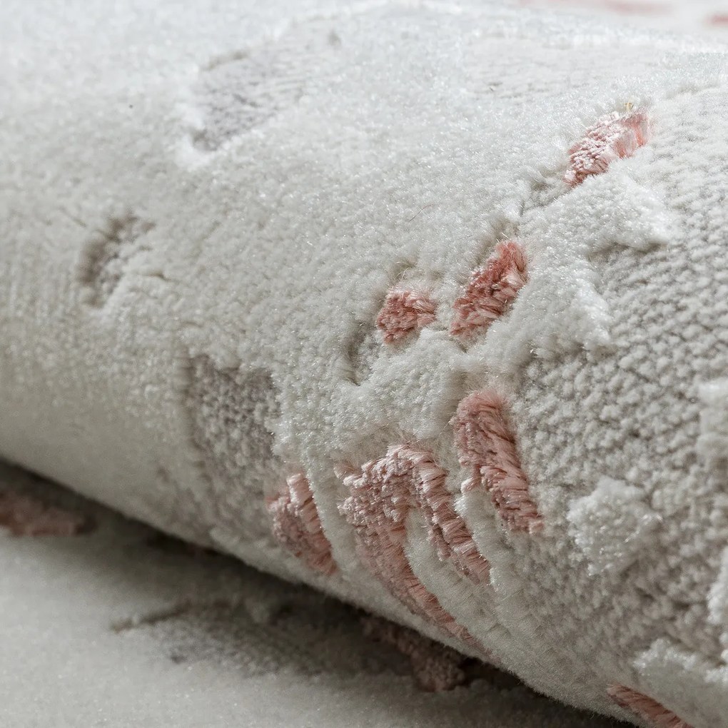 Dywany Łuszczów, Kusový koberec Allure 1961 white/pink, 240x330, ružová, kancelária