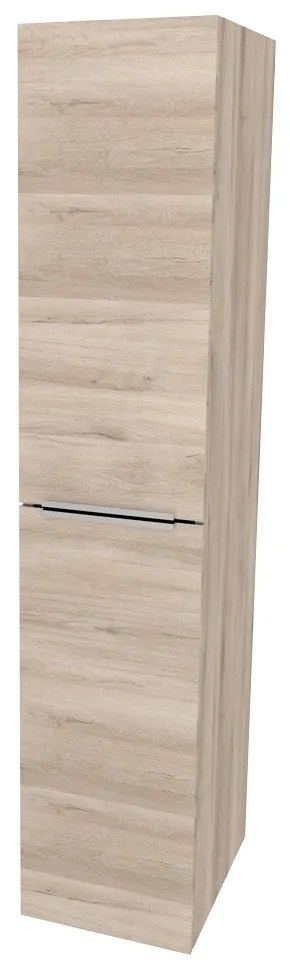 Mereo, Mereo Mailo, kúpeľňová skrinka vysoká 170 cm, chróm madlo, Multidecor, Dub Kronberg svetlý, MER-CN594LPDKRS