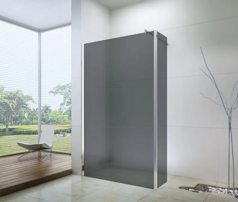 Kúpeľňová pevná zástena maxmax WALK-IN PLUS 110 + 30 cm - GRAFIT