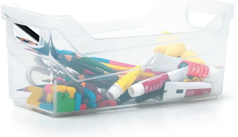 Prosperplast Úložný box, úzký s madlem, systémový NUK 28 x 12 x 12, 3l