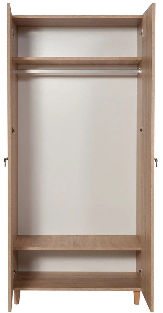 Šatní skříň Stil 90 cm dub sonoma/zelená