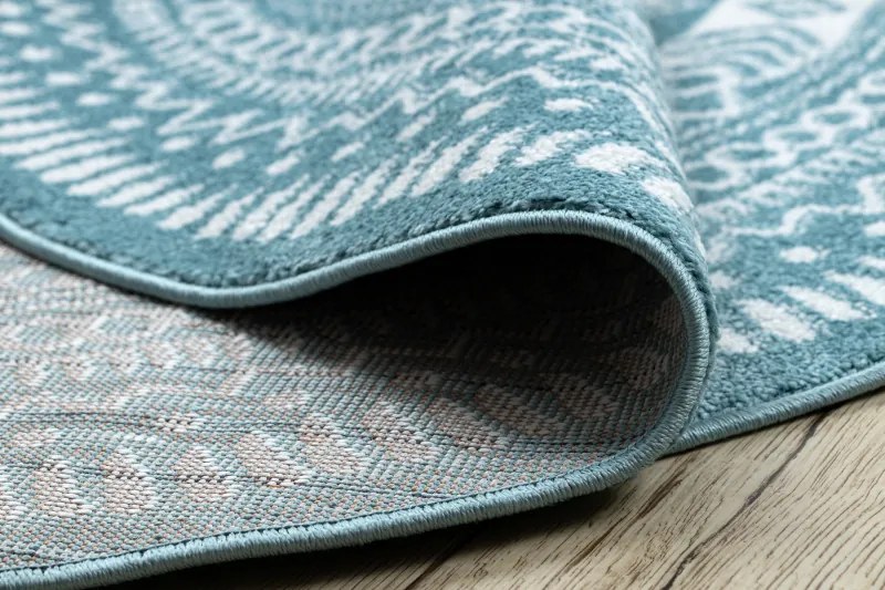 Kusový koberec Napkin blue kruh, 160x160 (priemer) kruh, modrá, chodba / predsieň, Dywany Łuszczów