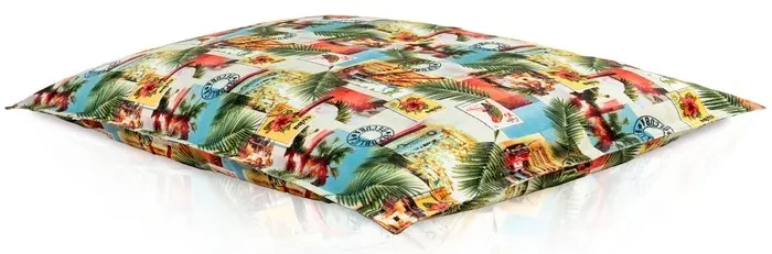 Sedací vak Cuba – veľký vankúš na ležanie a sedenie s tropickým motívom Veľkosť: XXL