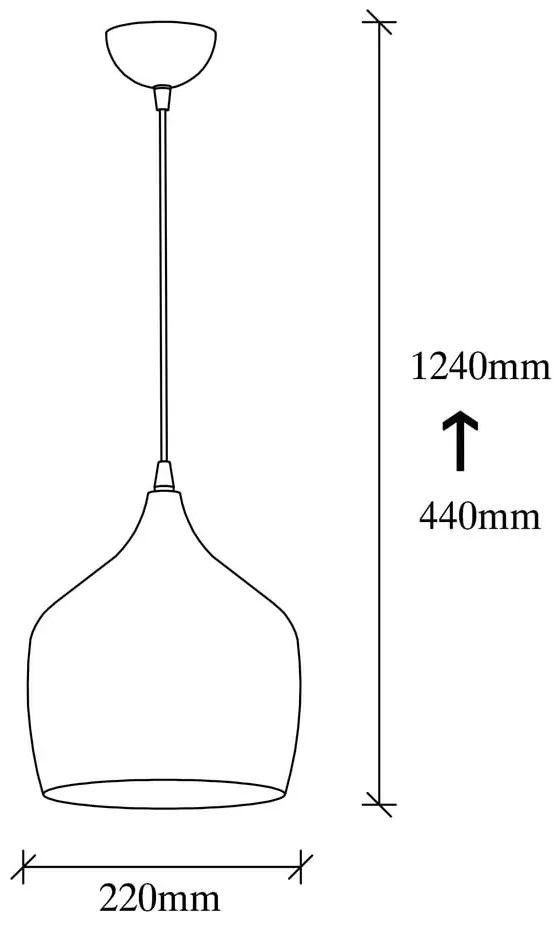 Závesné svietidlo v zlatej farbe s kovovým tienidlom ø 22 cm Dodo – Opviq lights