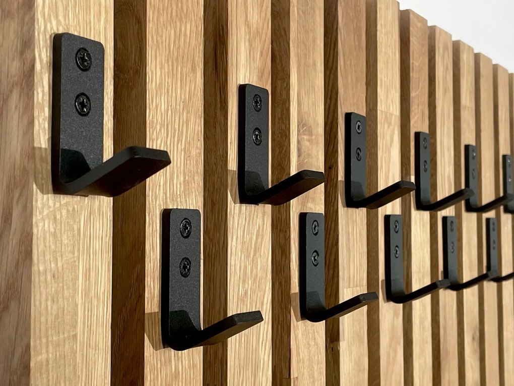 Dekorstudio Drevený vešiak na stenu Lamele 98cm Modul C 12cm