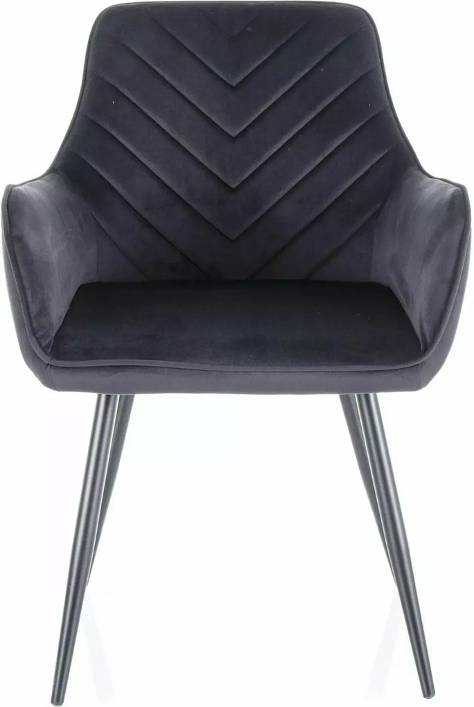 SI Fig Velvet stolička čierna