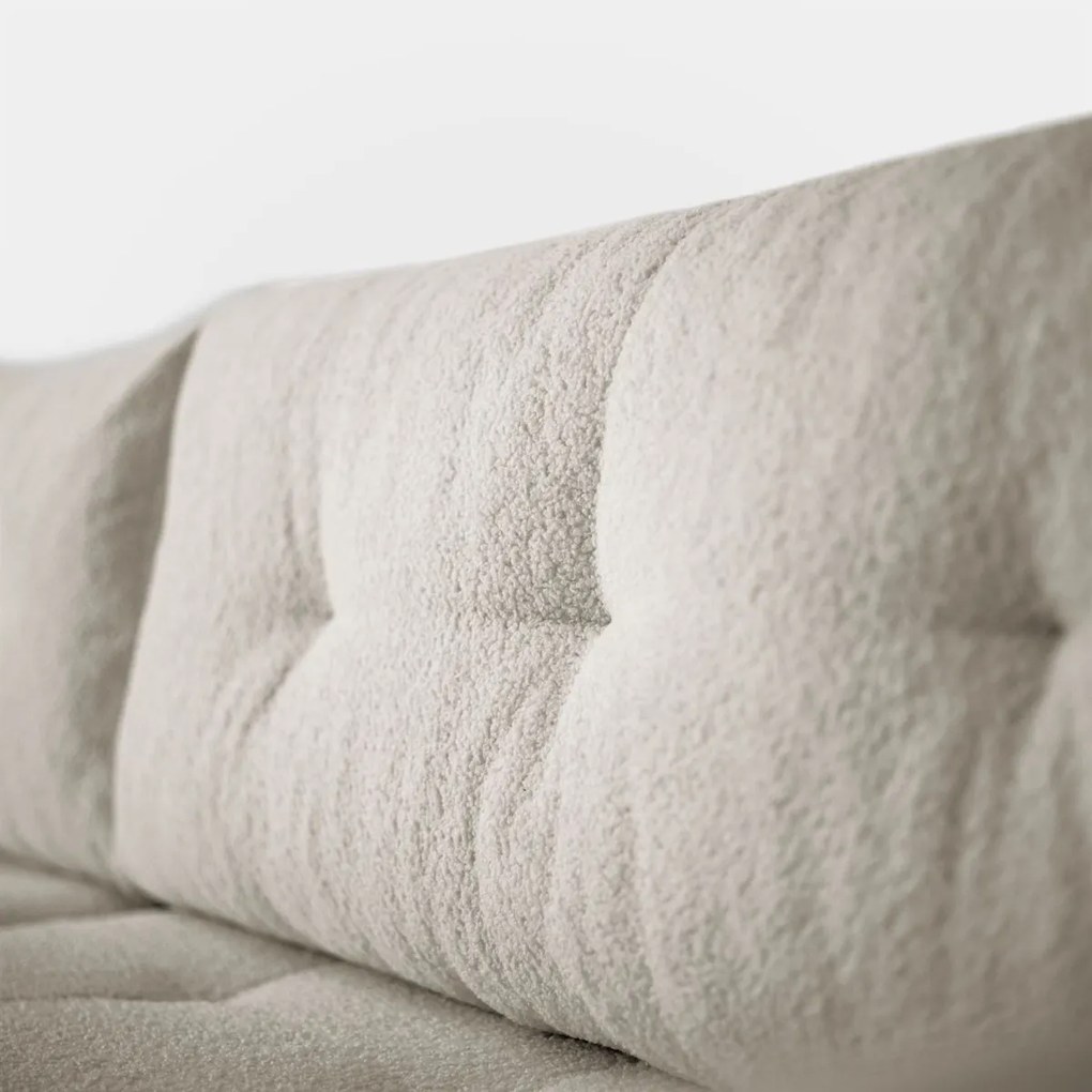 ROHOVÁ SEDAČKA SHARLOTTE 261 x 143 cm KRÉMOVÁ