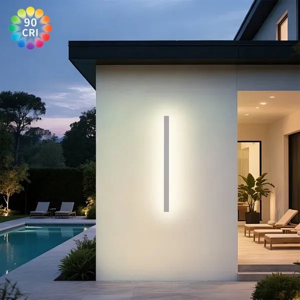 BRILAGI - LED vonkajšie nástenné svietidlo LINEAR LED/22W/230V 3000K IP65 100 cm biele CRI 90