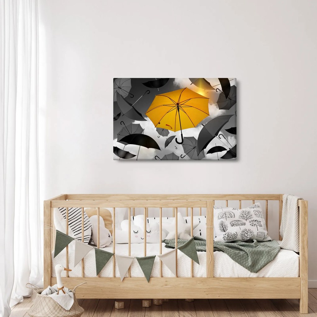 Obraz žltého dáždnika (90x60 cm)