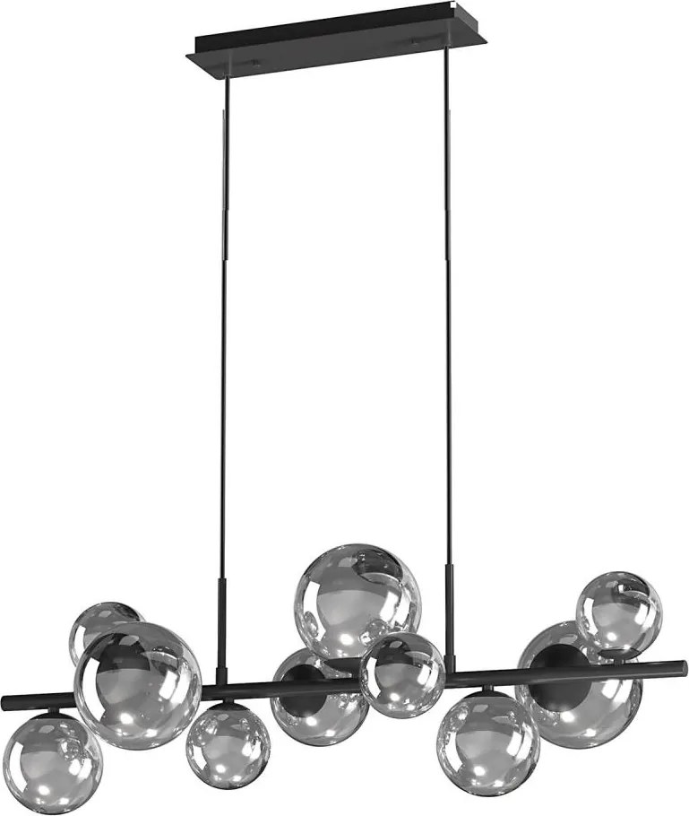 ONLI - Luster na lanku PALOMA 10xG9/3W/230V čierna/dymová