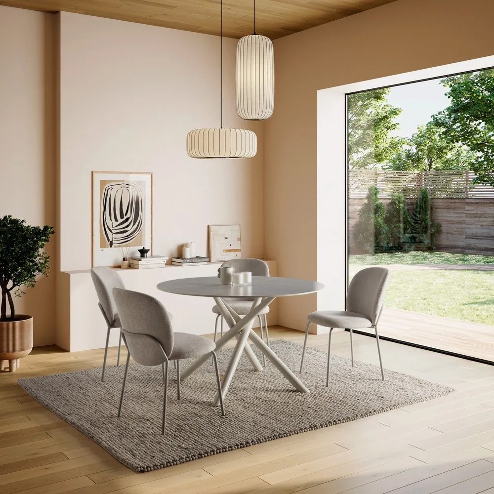 Okrúhly jedálenský stôl s keramickou doskou ø 119,5 cm Talia – Marckeric