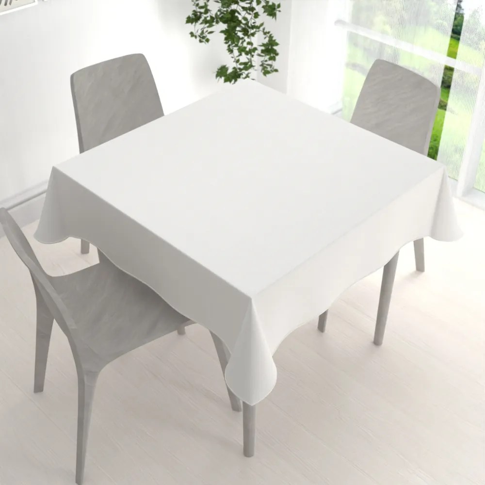 Biante Dekoračný štvorcový obrus BKW-201 Slonová kosť žíhaná 130x130 cm