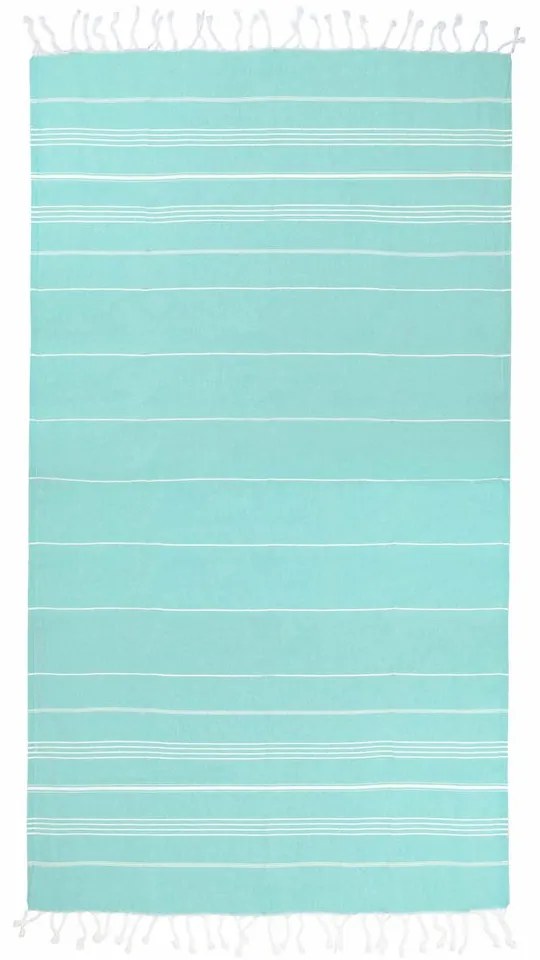 The One Towelling Plážová osuška Hamam Sultan - Béžová / biela | 100 x 180 cm