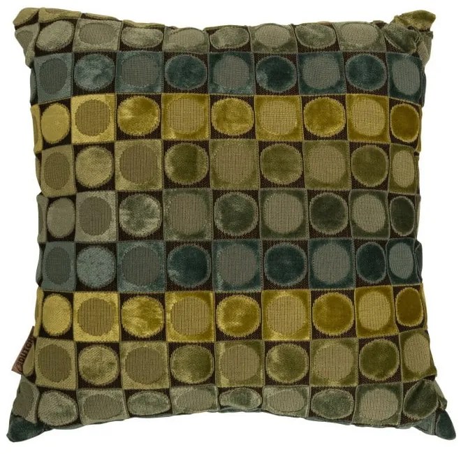 Zeleno-modrý vankúš Dutchbone Ottava, 45 × 45 cm