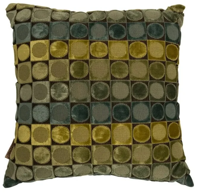 Zeleno-modrý vankúš Dutchbone Ottava, 45 × 45 cm