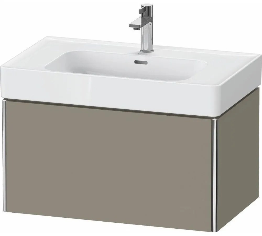 DURAVIT XSquare závesná skrinka pod umývadlo, 1 zásuvka, 784 x 470 x 397 mm, kameňovo šedá matná lakovaná, XS4279092920000