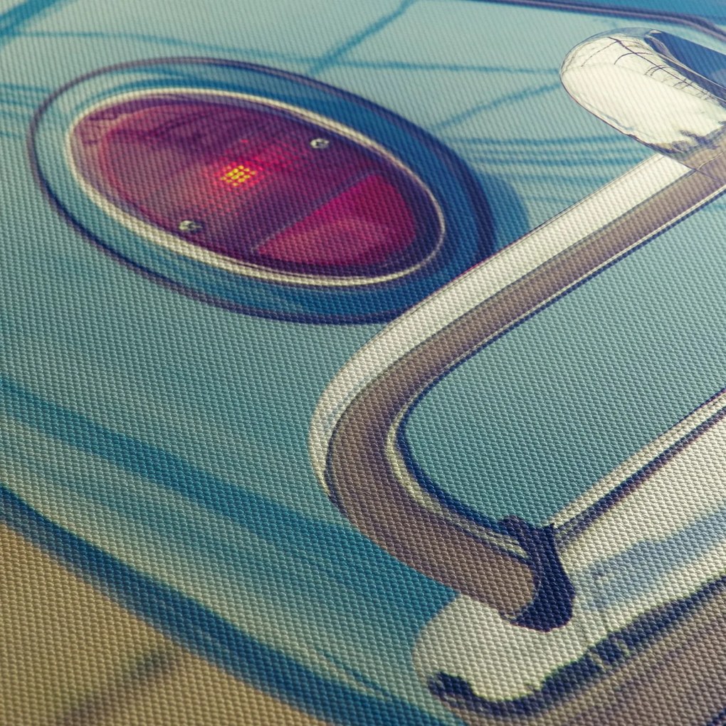 Obraz tyrkysového veterána (120x50 cm)