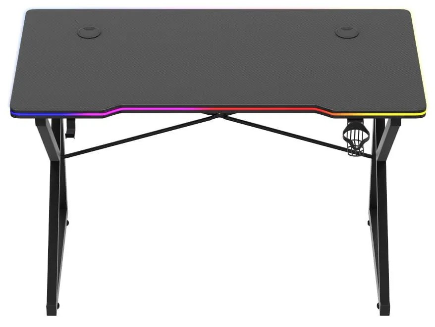 PC stolík Hyperion 1.7 (čierna + viacfarebná) (s LED osvetlením). Akcia -20%. Vlastná spoľahlivá doprava až k Vám domov. 1087498