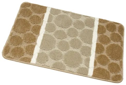 Sada kúpeľňových koberčekov SIENA béžová, pruhy / bodky