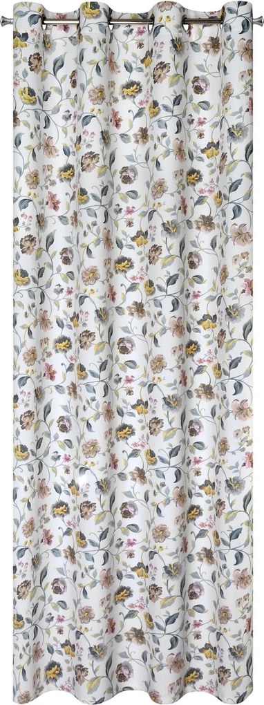 ZATEMŇOVACÍ ZÁVES NA KRÚŽKOCH KRISTAL 140X250 CM VZOROVANÁ