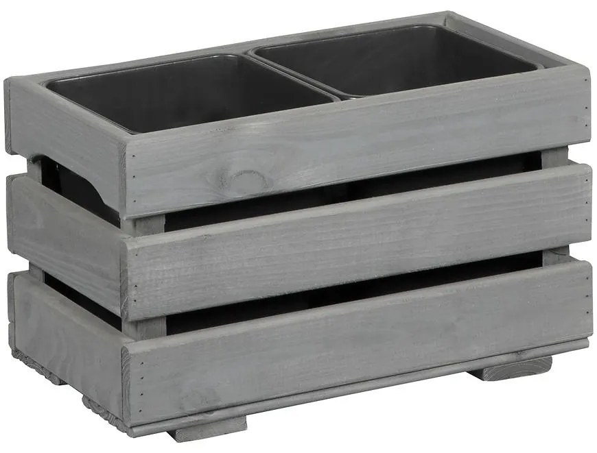 Kvetináč 23x43x26 cm šedá 2V