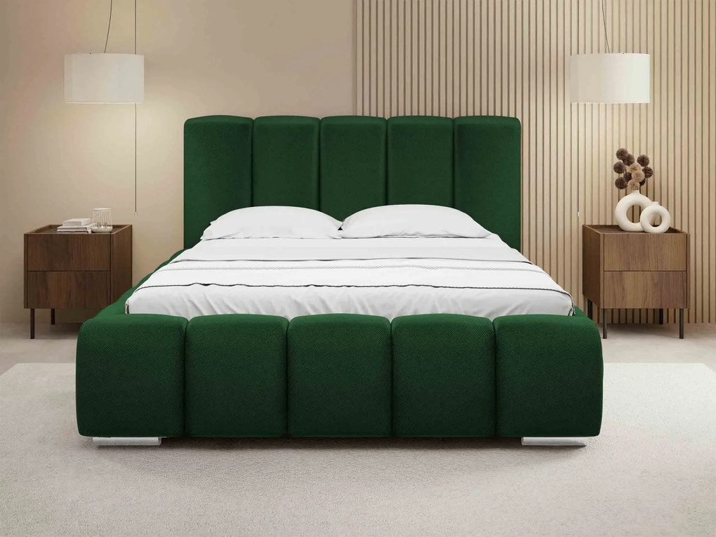 Čalúnená manželská posteľ Lisko, Rozmer postele: 140x200, Farba poťahu: Kronos 19