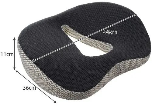 Malatec 21915 Ortopedický podsedák z pamäťovej peny 46 x 36 x 11 cm bielošedá