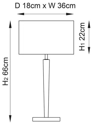 Endon 56707 - Stolná lampa MORETO 1xE27/60W/230V lesklý chróm/šedá