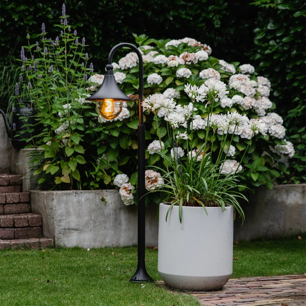 Klasická vonkajšia lampa čierna 125 cm IP44 - Daphne