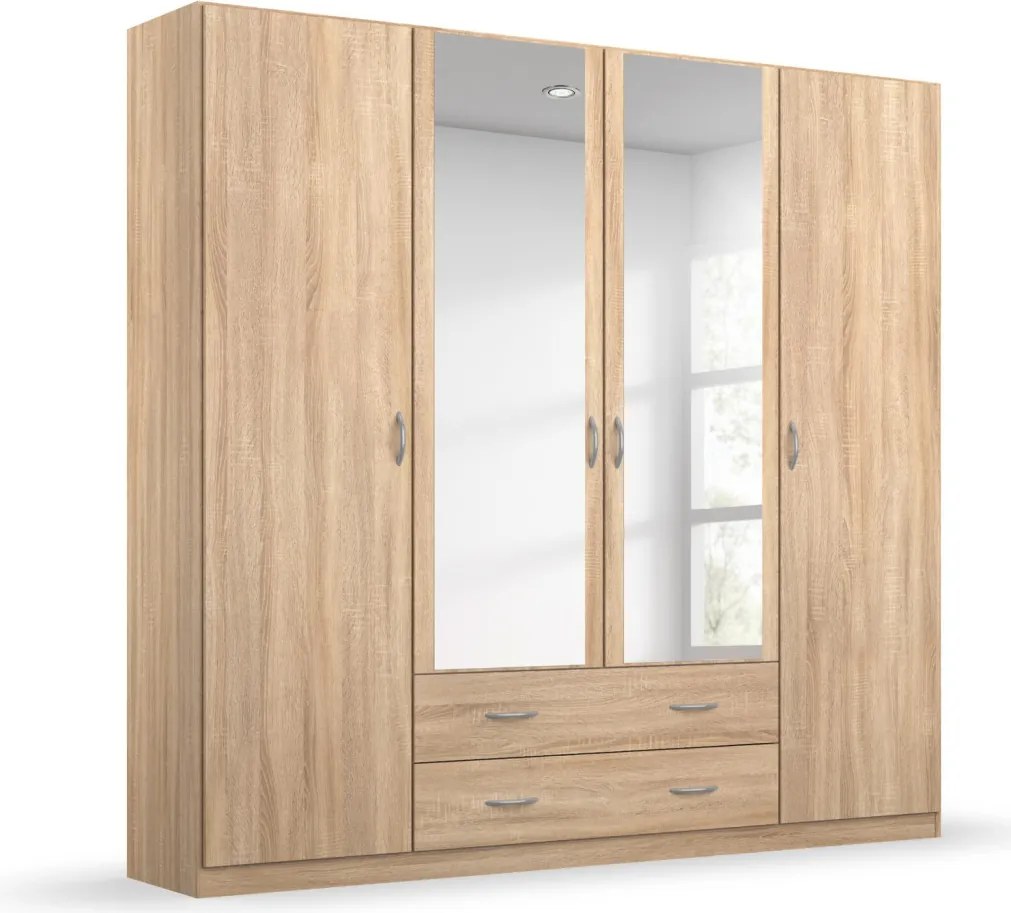 Šatníková skriňa Case, 181 cm, dub sonoma