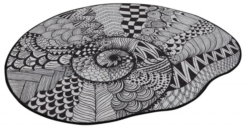 Kúpeľňová predložka More 140 cm čierno-biela