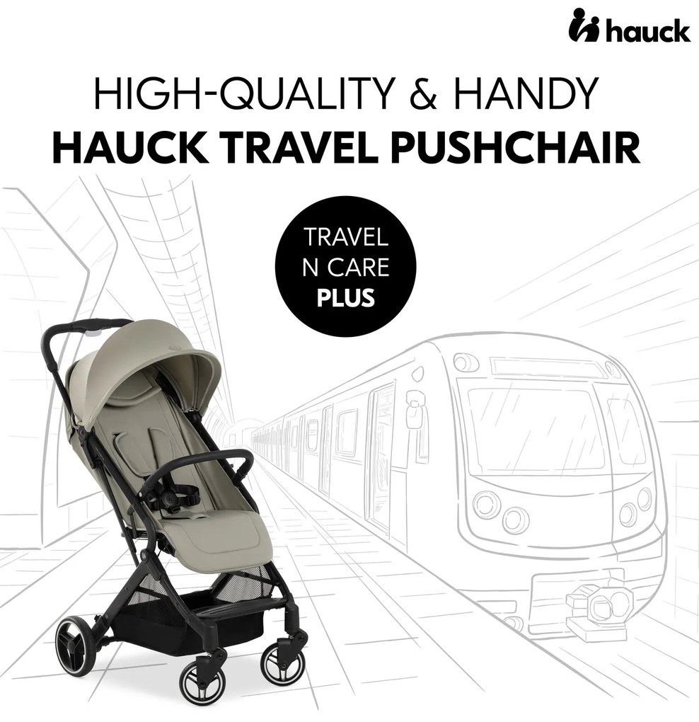 Hauck Cestovný kočiar Travel N Care Plus olive green