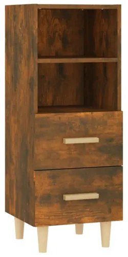 vidaXL Komoda dymový dub 34,5x34x90 cm spracované drevo-