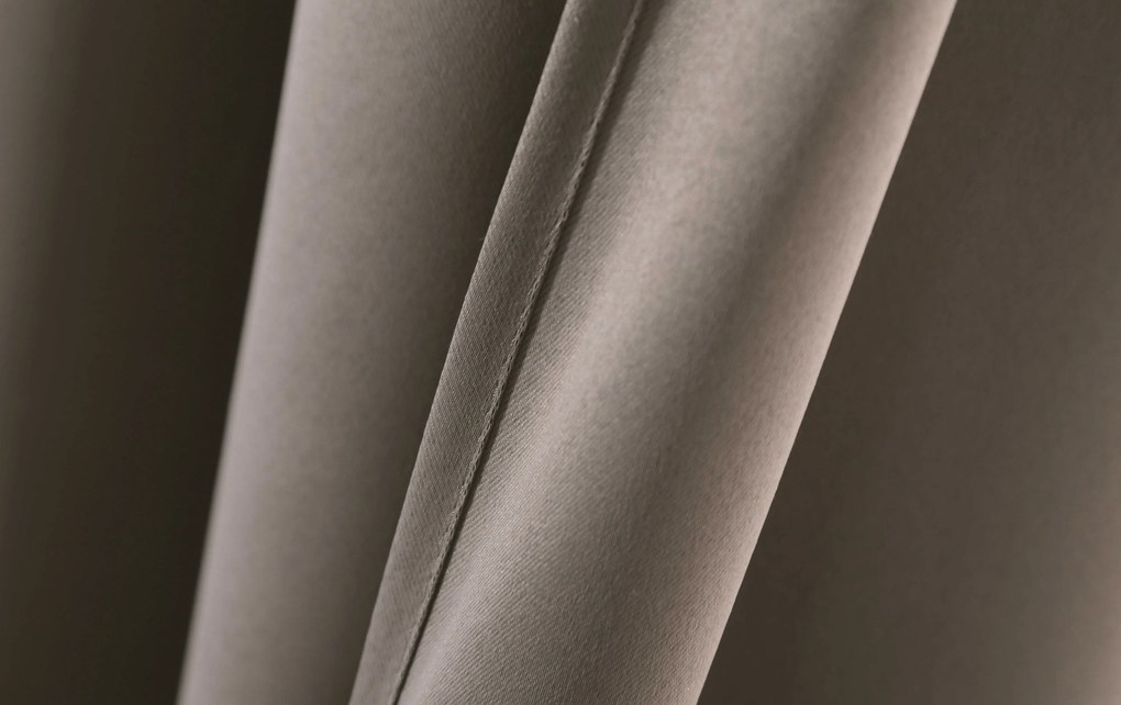 Svetlohnedý záves OXFORD 140x250 cm Zavesenie: Riasiaca páska