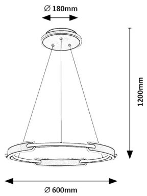 Rabalux 72229 - LED Luster na lanku SINDRI LED/45W/230V