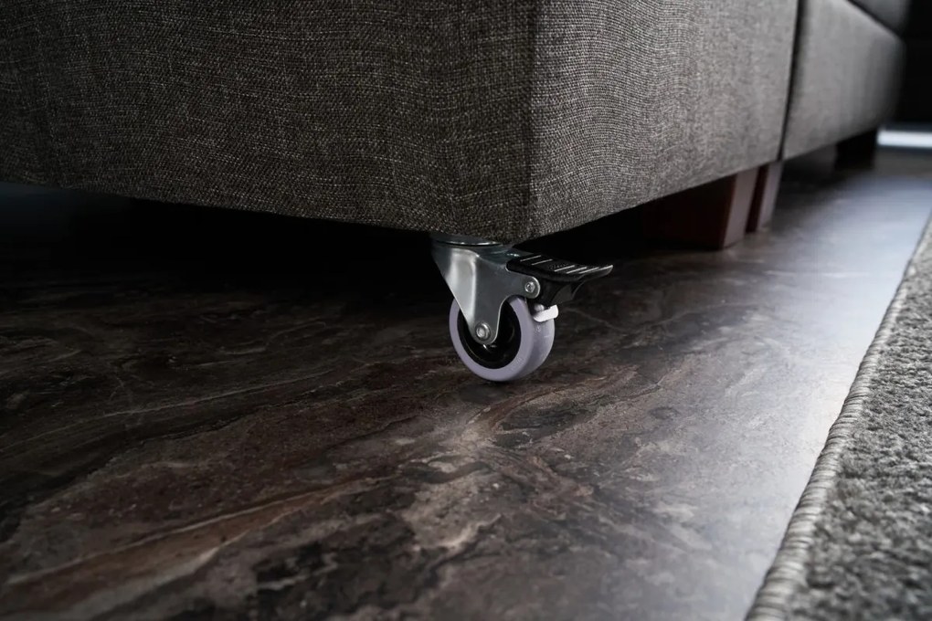 Rohová rozkladacia pohovka Manama antracitová pravá