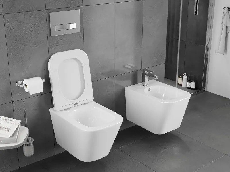 Mexen Teo, závesná WC misa 510x345x340 mm, Rimless Tornádo, biela lesklá, 3385XX00T