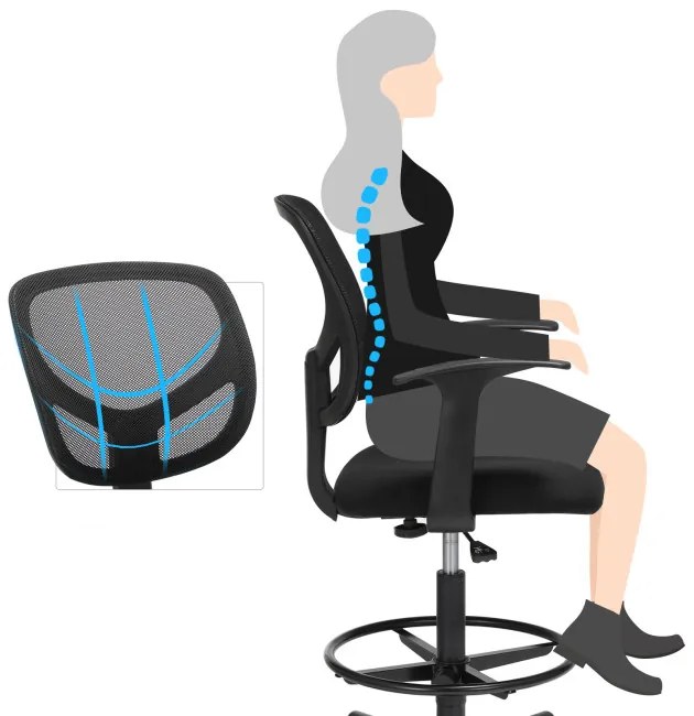 Ergonomická kancelárska stolička OBN25BK