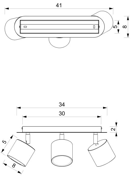 Bodové svietidlo DIXIE 3xGX53/11W/230V ružová