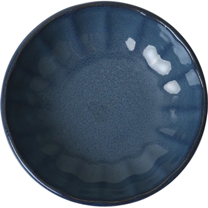 Súprava 6 kameninových misiek Laguna 12 cm, tmavomodrá