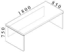 Stôl Lineart 180 x 85 cm