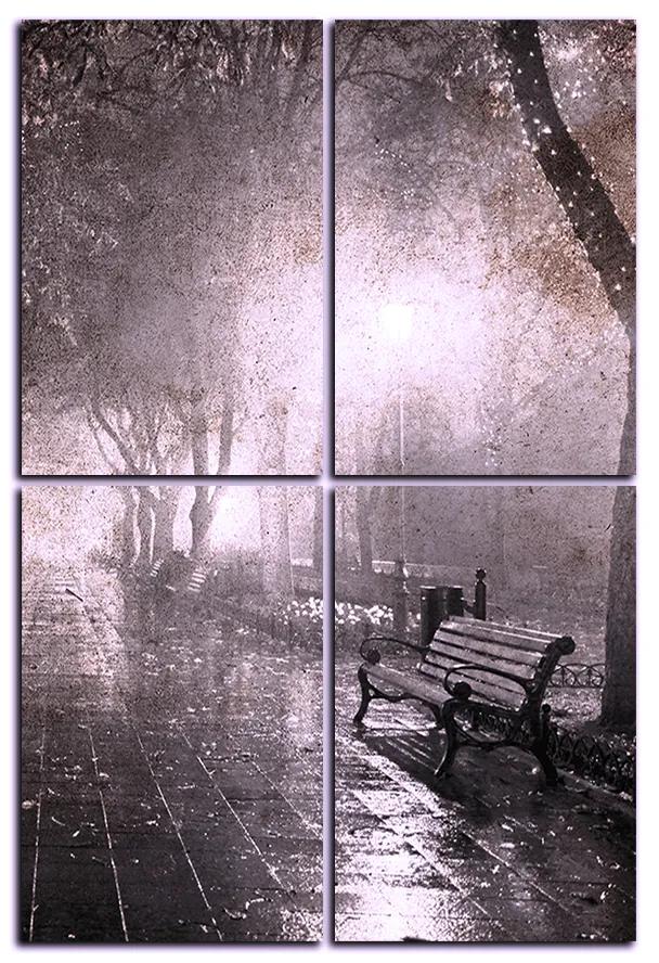 Obraz na plátne - Nočná ulička  - obdĺžnik 7135FD (120x80 cm)