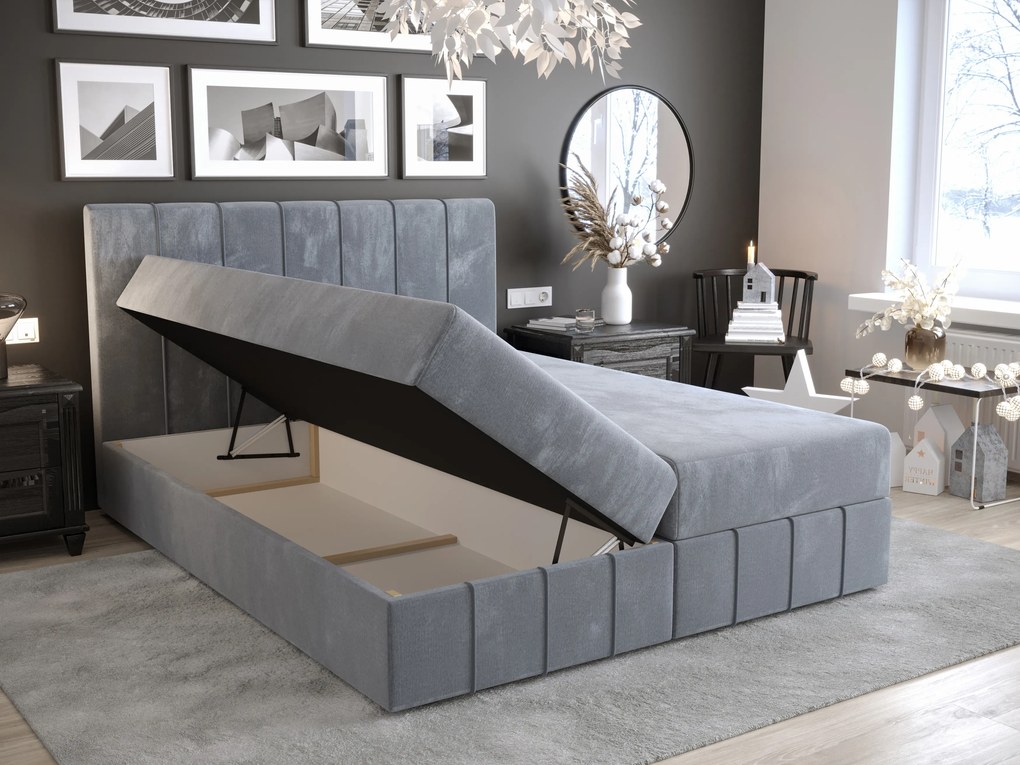 Manželská posteľ Boxspring 140 cm Barack (čierna) (s matracom a úložným priestorom). Vlastná spoľahlivá doprava až k Vám domov. 1046378