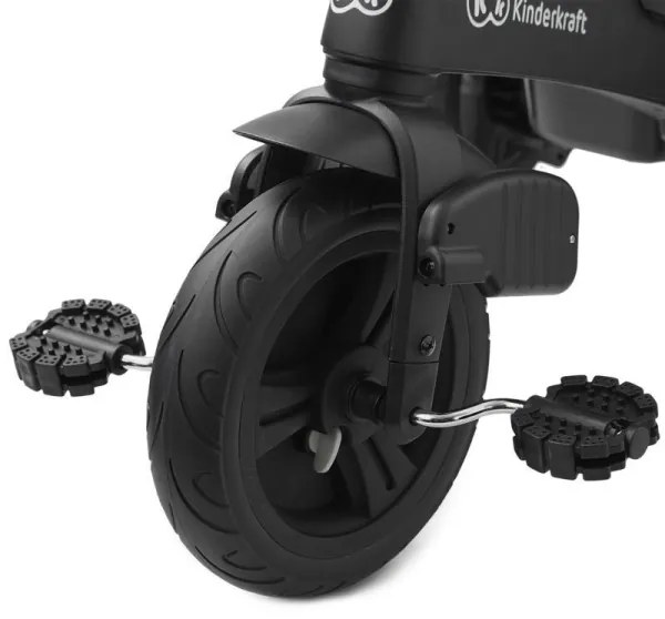 KINDERKRAFT - Detská trojkolka 5v1 EASYTWIST šedá/čierna