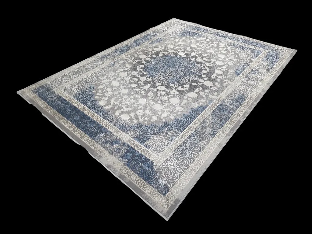 Koberec Deluxe 9091 NAVY – námornícka modrá, obdĺžnikový Rozmer: 80x150 cm