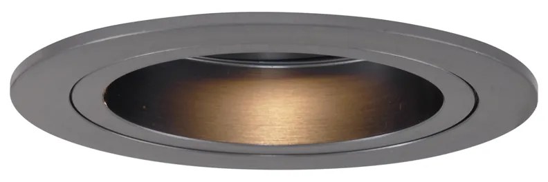 Sada 6 moderných zapustených bodových svetiel Gunmetal GU10 50mm okrúhlych naklápacích - Chuck