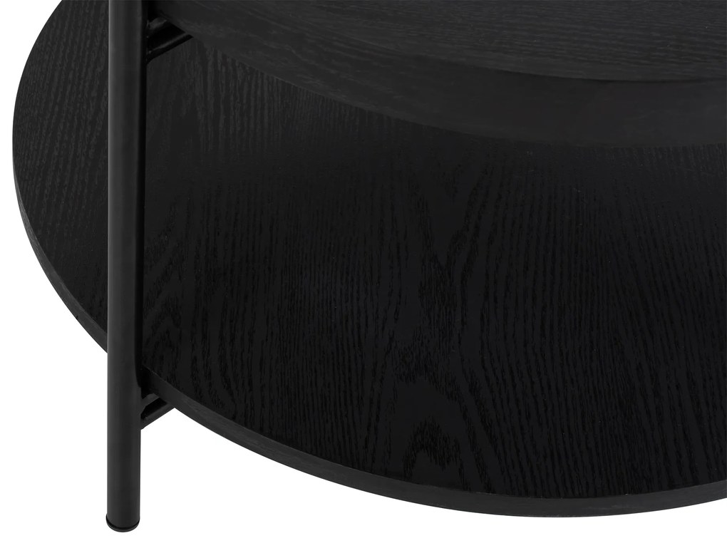 Noela Konferenčný stolík s čiernym rámom BIVIO 40 čierny