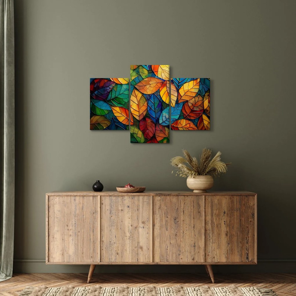 Obraz - Mozaika z listov (90x60 cm)