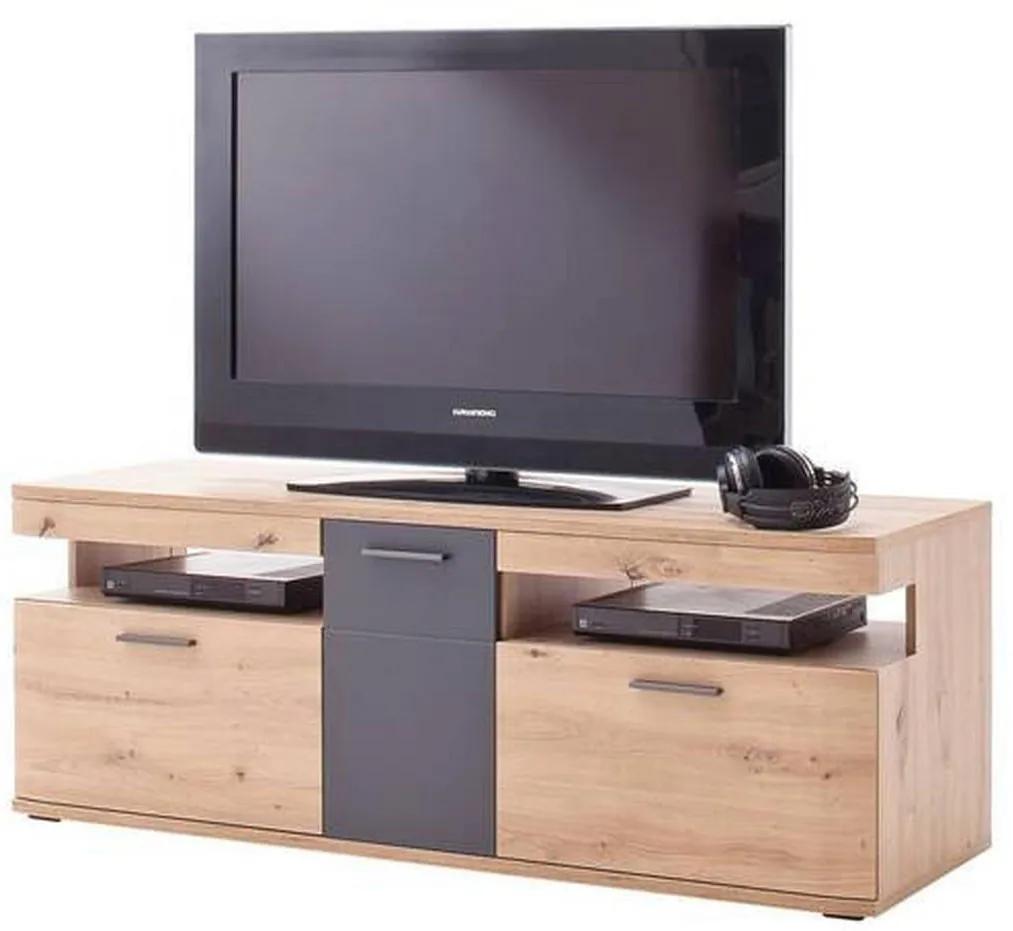 XXXLutz TV DIEL, antracitová, farby duba, 150/55/50 cm Livetastic - TV nábytok - 000196082209
